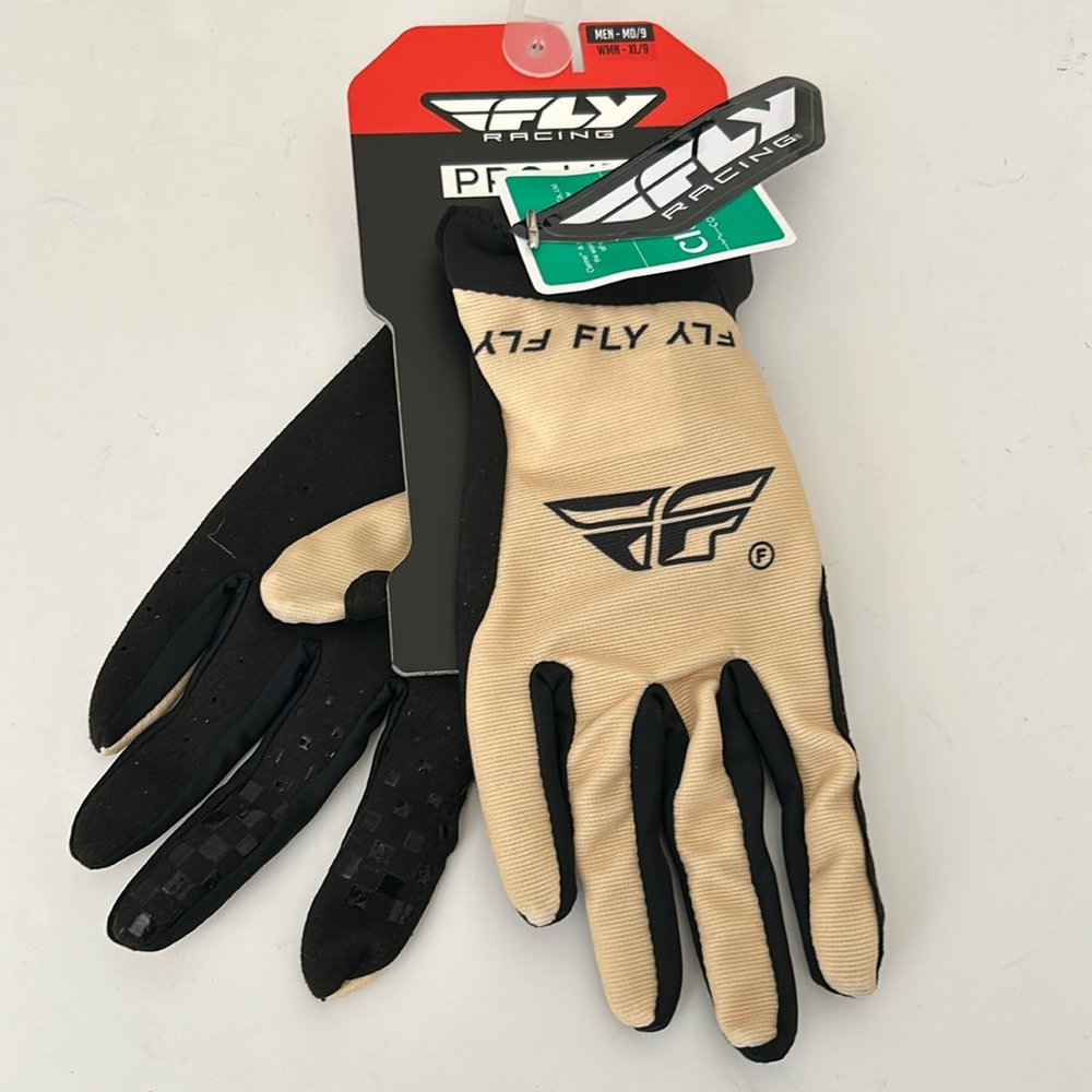 Fly Racing Unisex Pro Lite Gloves Khaki Black Motocross Offroad Moto M-Med L-XL
